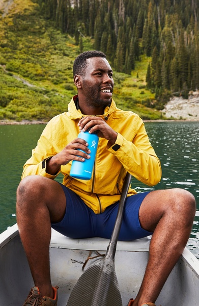 water bottle, insulated bottle, reusable bottle, sport bottle, canteen, brand awareness, lifestyle, fresh, energetic, blue, yellow, neutral